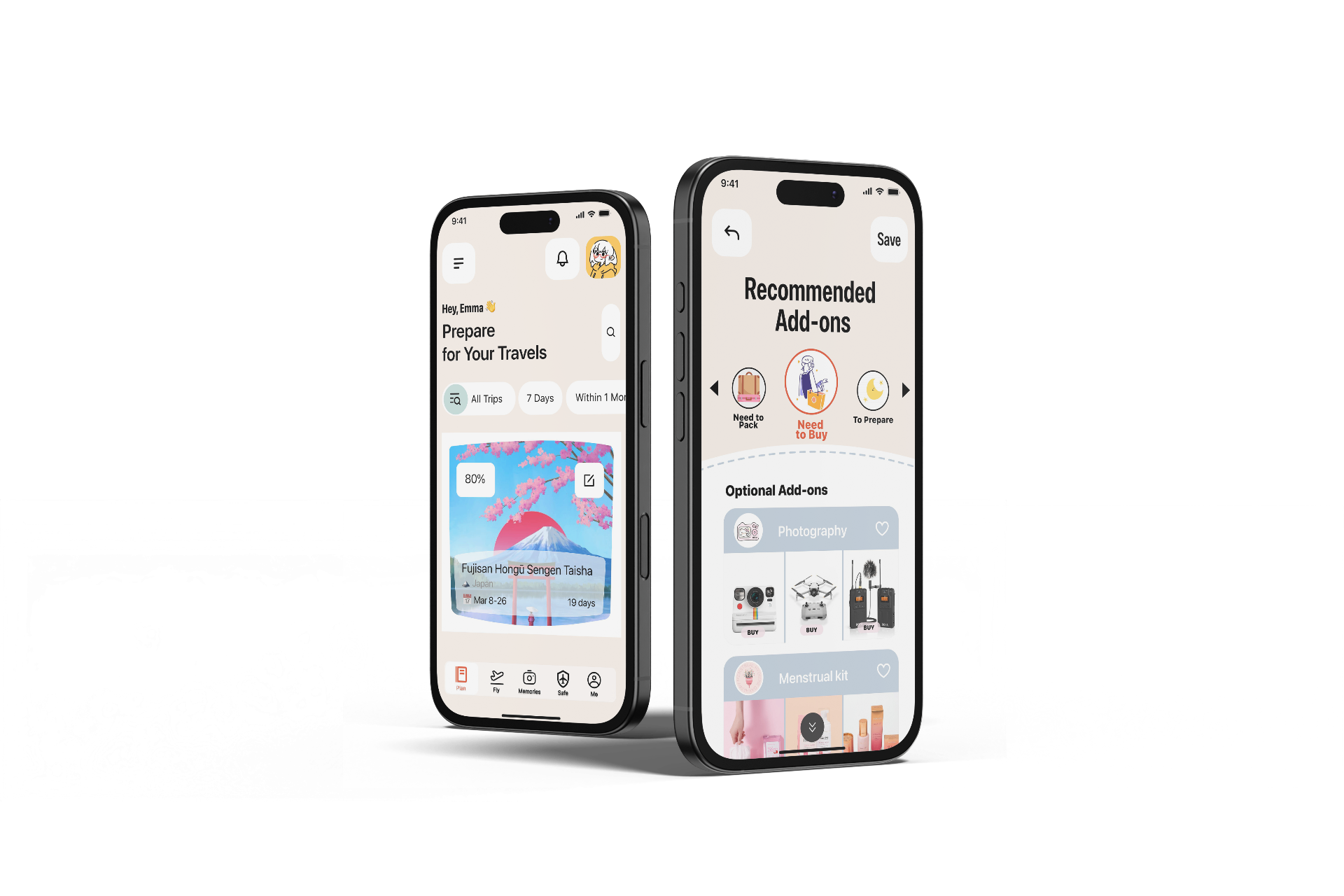 🧳 行前准备数字伴侣 App ( 移动端交互设计 )